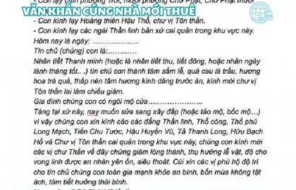 Văn Khấn Cúng Nhà Mới Thuê: Nghi Lễ Và Các Lễ Vật Cần Thiết